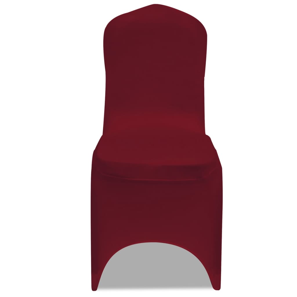 vidaXL Chair Cover Stretch Burgundy 18 pcs