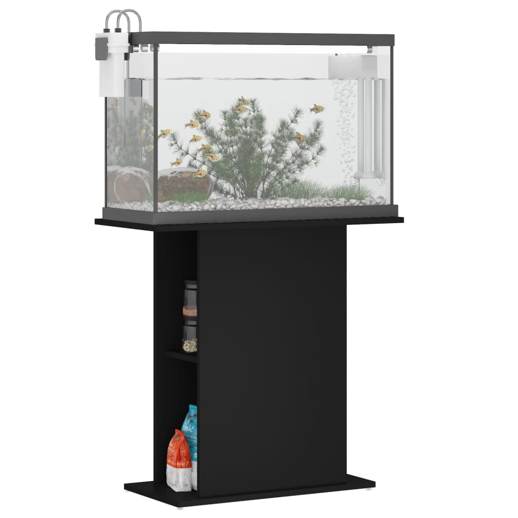 vidaXL Aquarium Stand Black 75x36x72.5 cm Engineered Wood