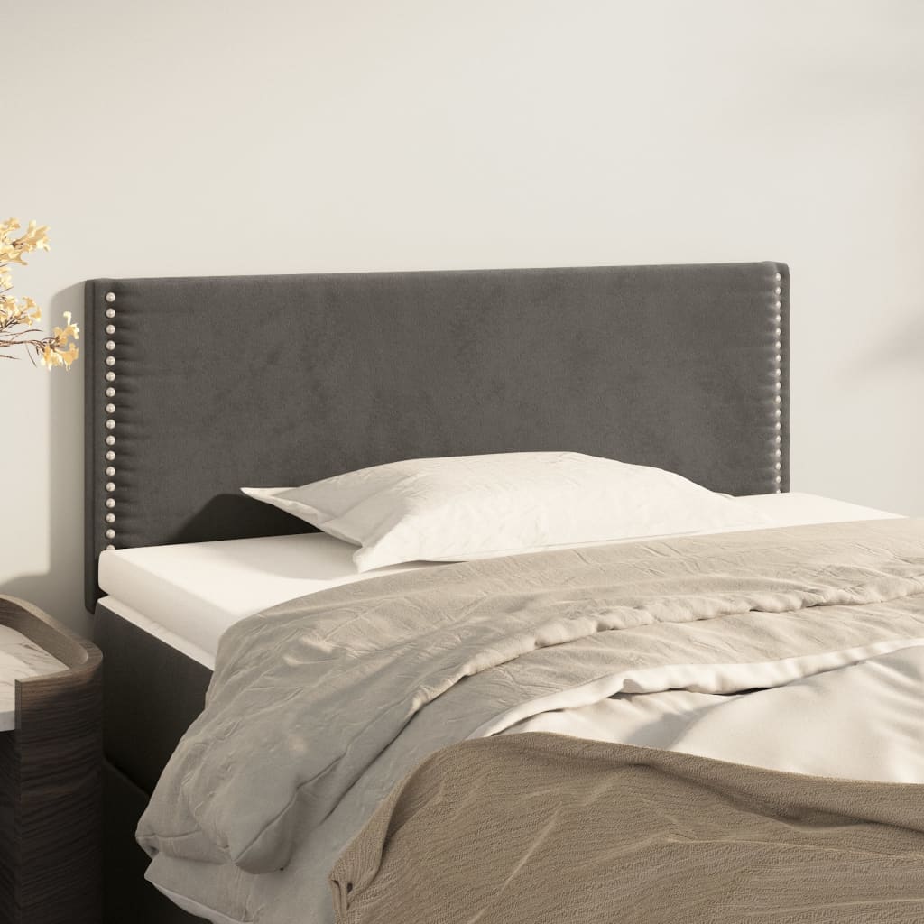 vidaXL Headboard Dark Grey 100x5x78/88 cm Velvet