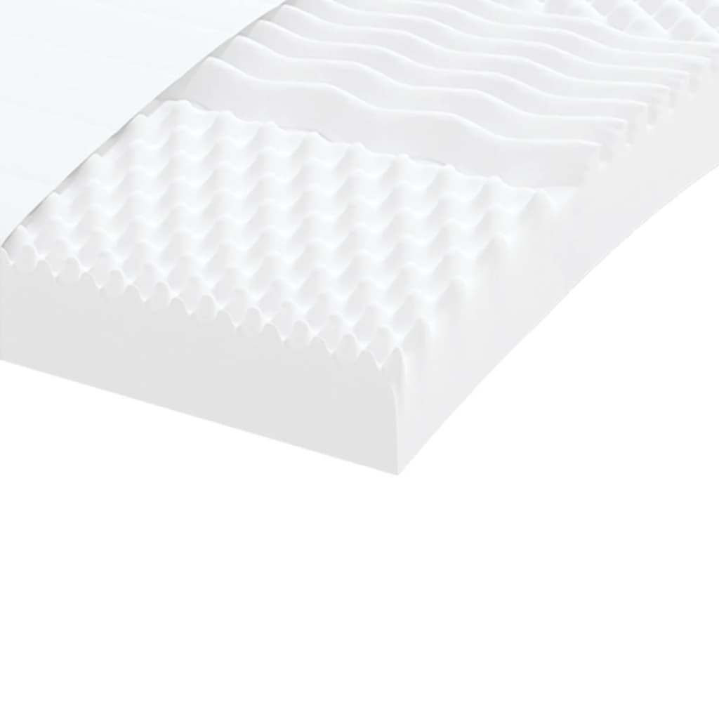 vidaXL Foam Mattress White 140x200 cm 7-Zone Hardness 20 ILD