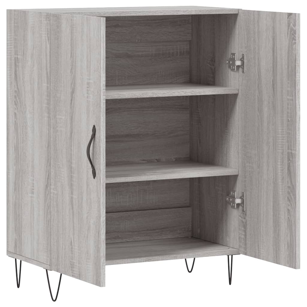 vidaXL Sideboard Grey Sonoma 69.5x34x90 cm Engineered Wood