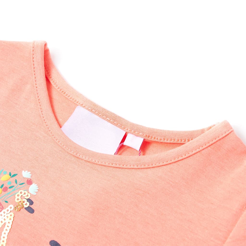 Kids' T-shirt Neon Coral 116