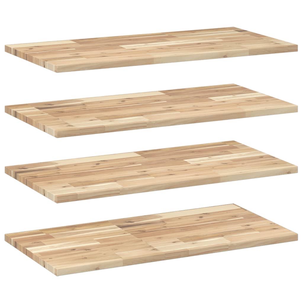 vidaXL Floating Shelves 4 pcs 60x40x2 cm Untreated Solid Wood Acacia