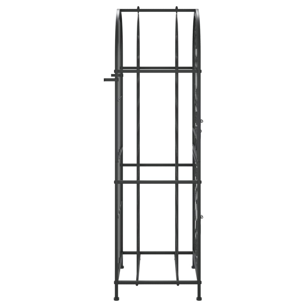 vidaXL Wine Rack for 41 Bottles Black 45x36x120 cm Wrought Iron