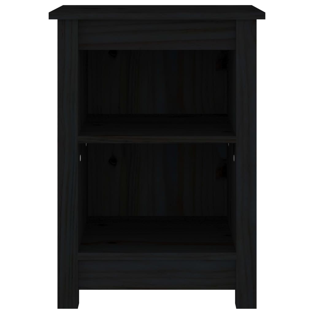 vidaXL Bedside Cabinets 2 pcs Black 40x35x55 cm Solid Wood Pine