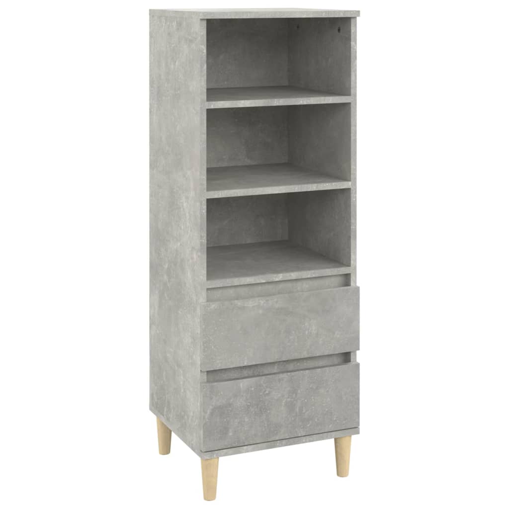 vidaXL Highboard Concrete Grey 40x36x110 cm Engineered Wood