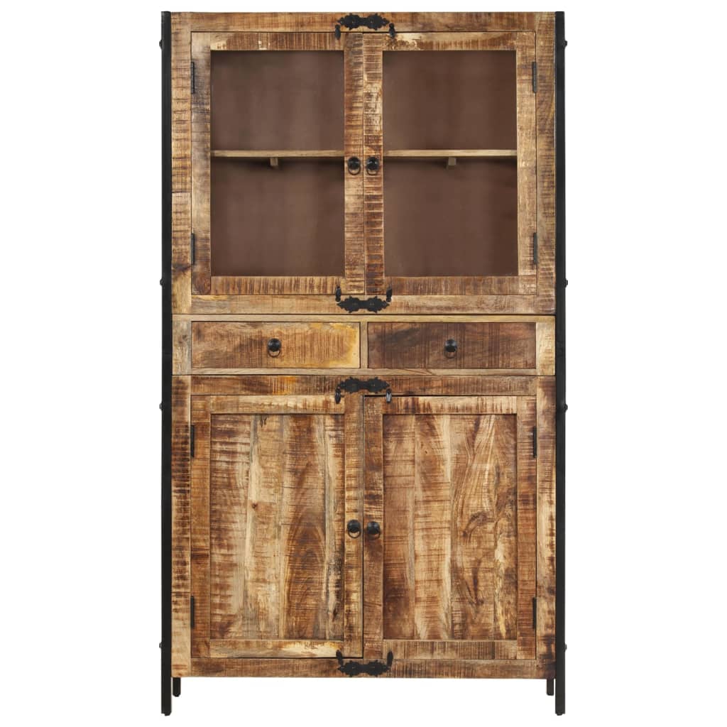 vidaXL Highboard 100x40x175 cm Solid Rough Wood Mango