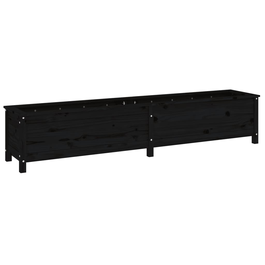 vidaXL Garden Raised Bed Black 199.5x40x39 cm Solid Wood Pine