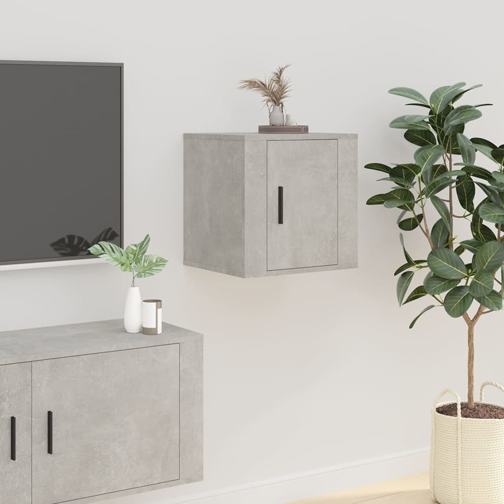 vidaXL Wall Mounted TV Cabinets 2 pcs Concrete Grey 40x34.5x40 cm