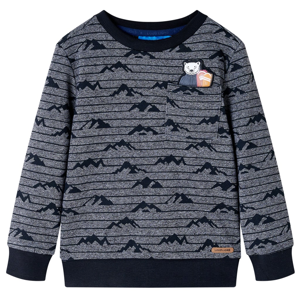 Kids' Sweatshirt Navy Melange 92