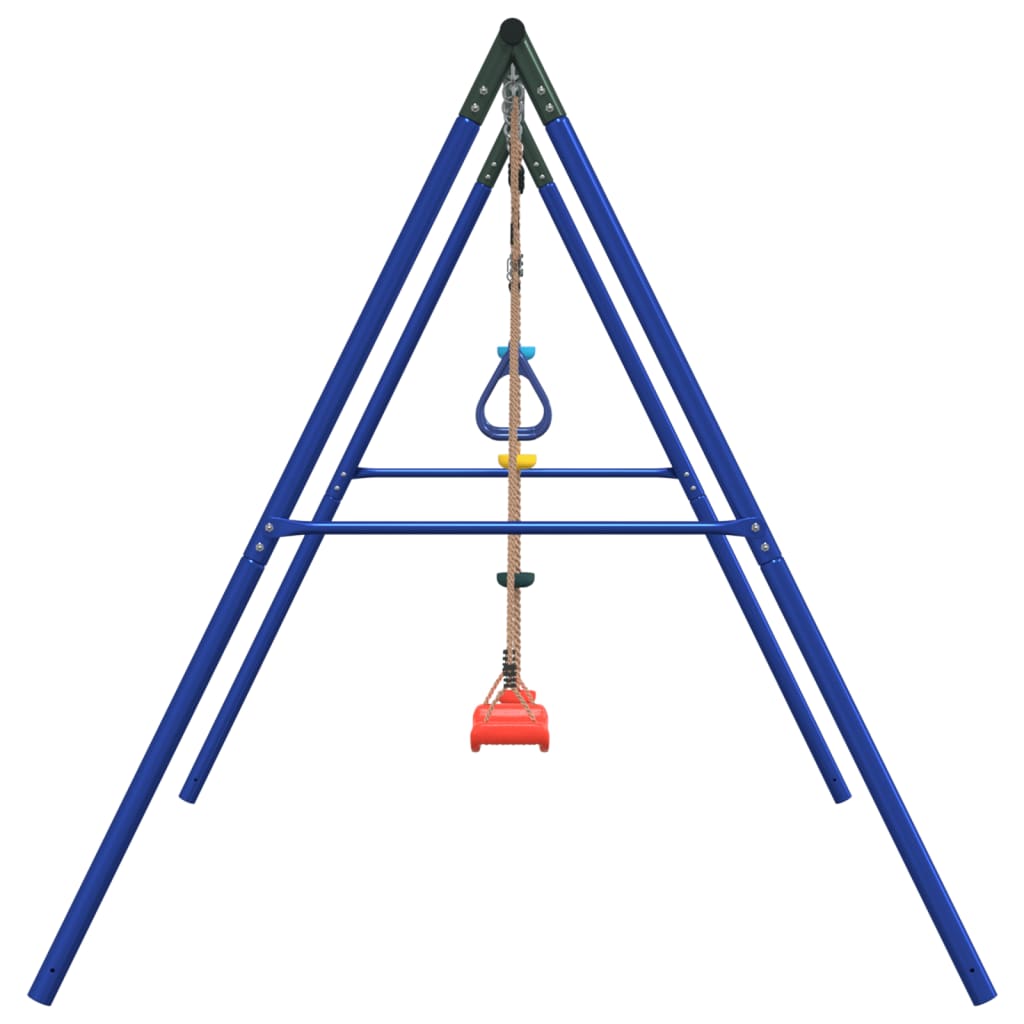 vidaXL Outdoor Swing Set with Swing. Trapeze. Disc Swing