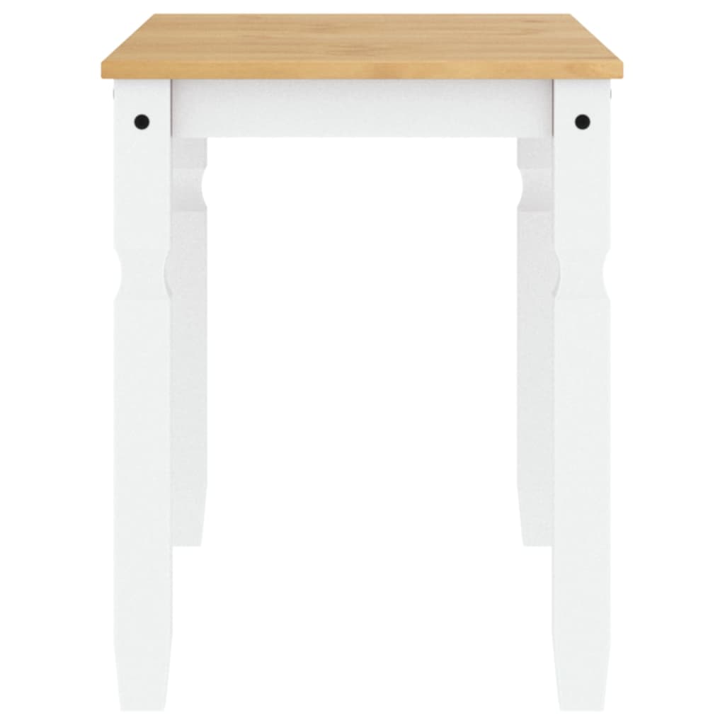 vidaXL Dining Table Corona White 112x60x75 cm Solid Wood Pine