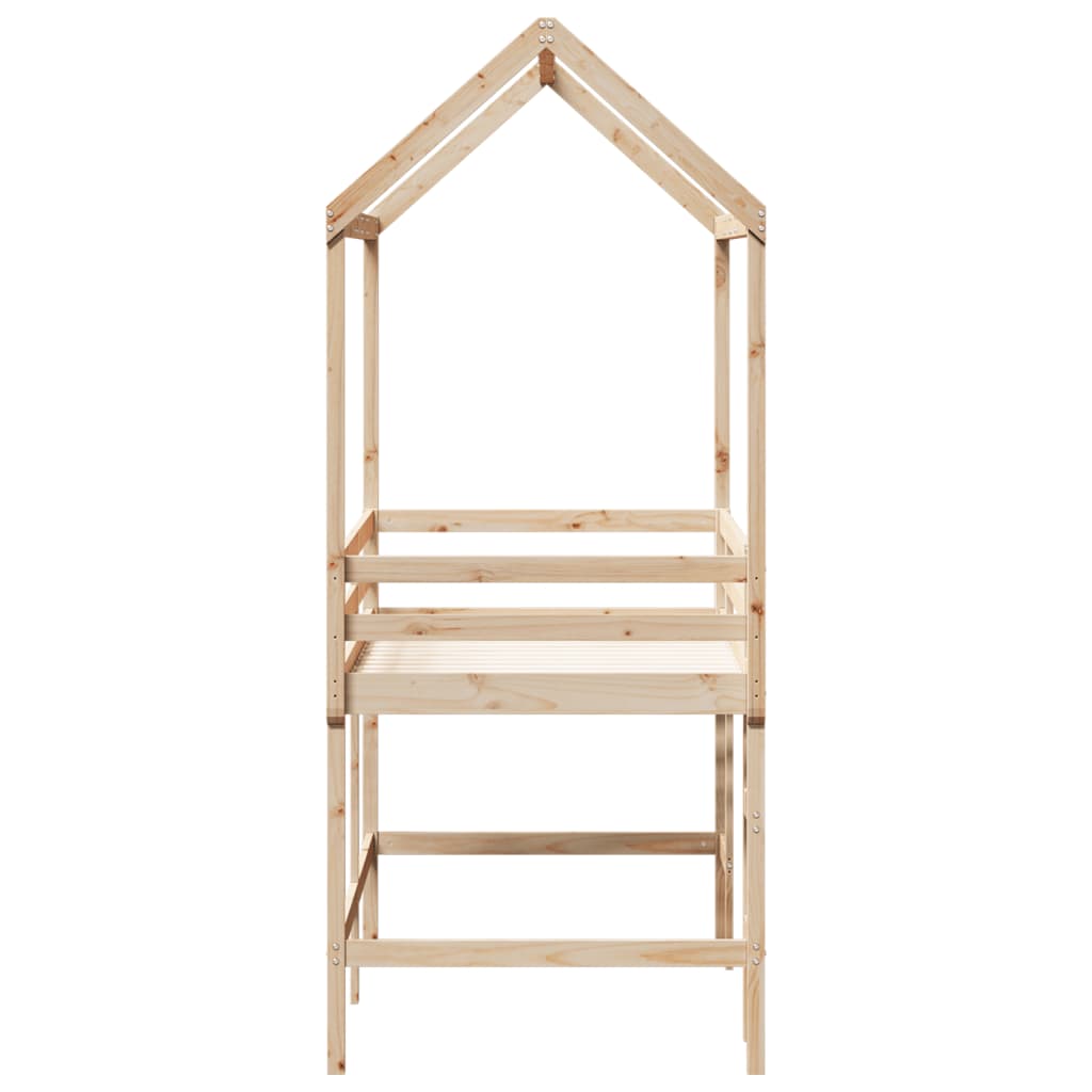 vidaXL Loft Bed with Ladder and Roof without Mattress 80x200 cm