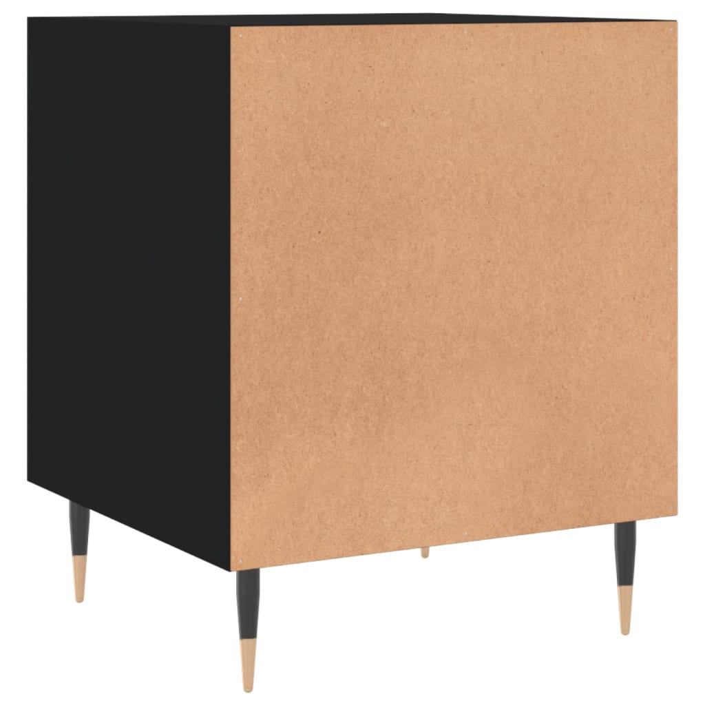 vidaXL Bedside Cabinet Black 40x40x50 cm Engineered Wood