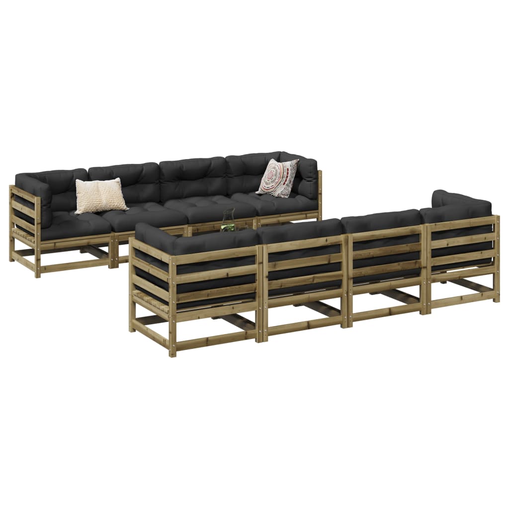 vidaXL 9 Piece Garden Sofa Set Impregnated Wood Pine