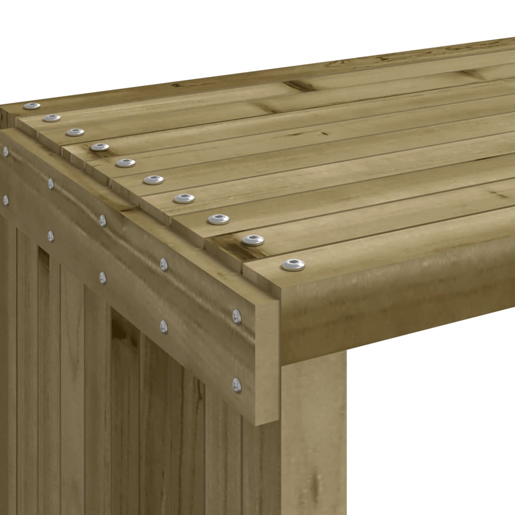 vidaXL Garden Bench Extendable 212.5x40.5x45 cm Impregnated Wood Pine