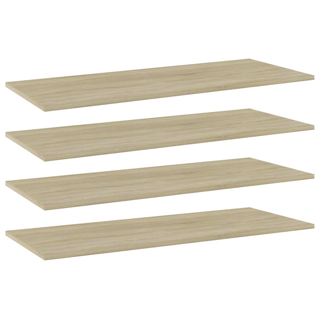 vidaXL Bookshelf Boards 4 pcs Sonoma Oak 100x40x1.5 cm Engineered Wood