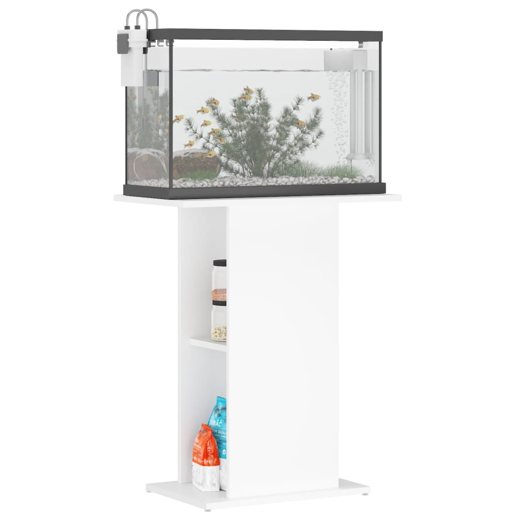 vidaXL Aquarium Stand White 60.5x36x72.5 cm Engineered Wood