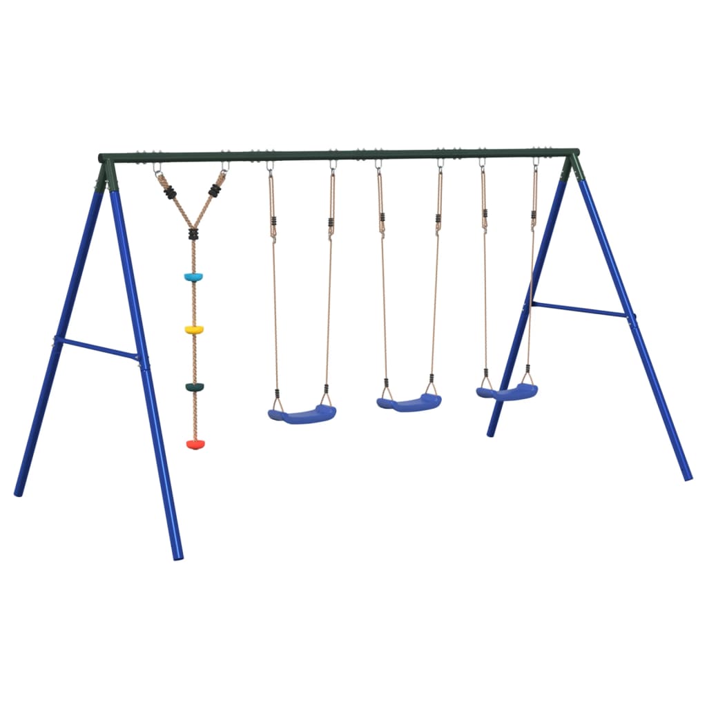 vidaXL Outdoor Swing Set with Swings and Disc Swing