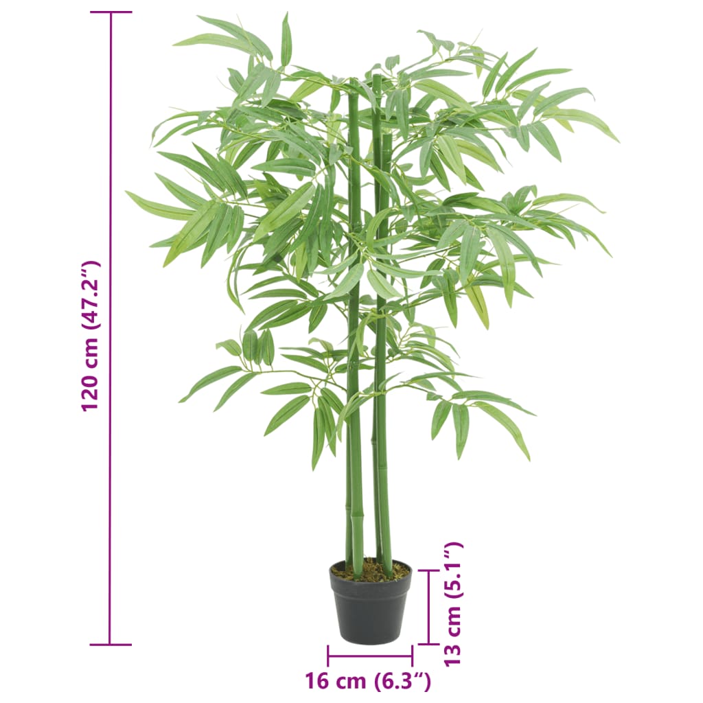 vidaXL Artificial Bamboo Tree 384 Leaves 120 cm Green