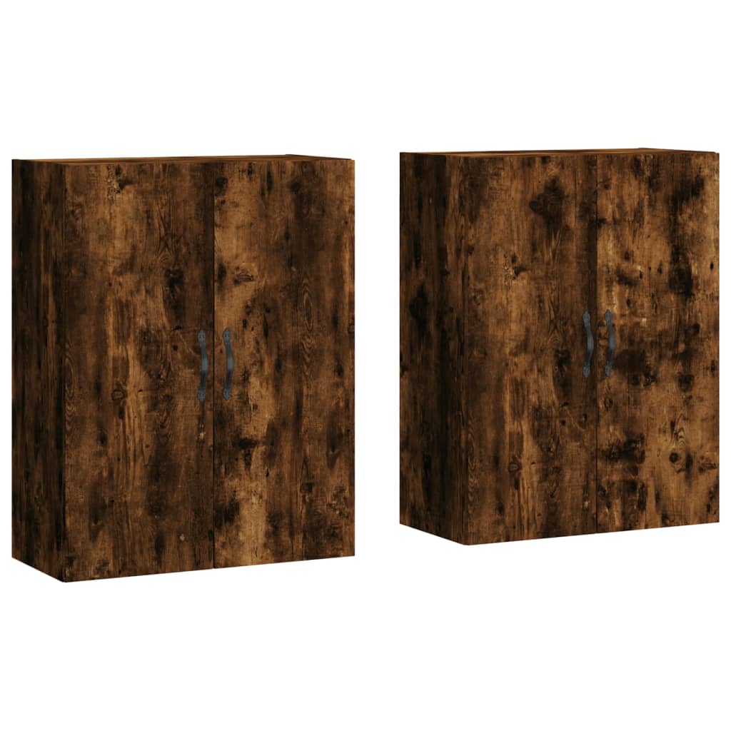 vidaXL Wall Mounted Cabinets 2 pcs Smoked Oak Engineered Wood