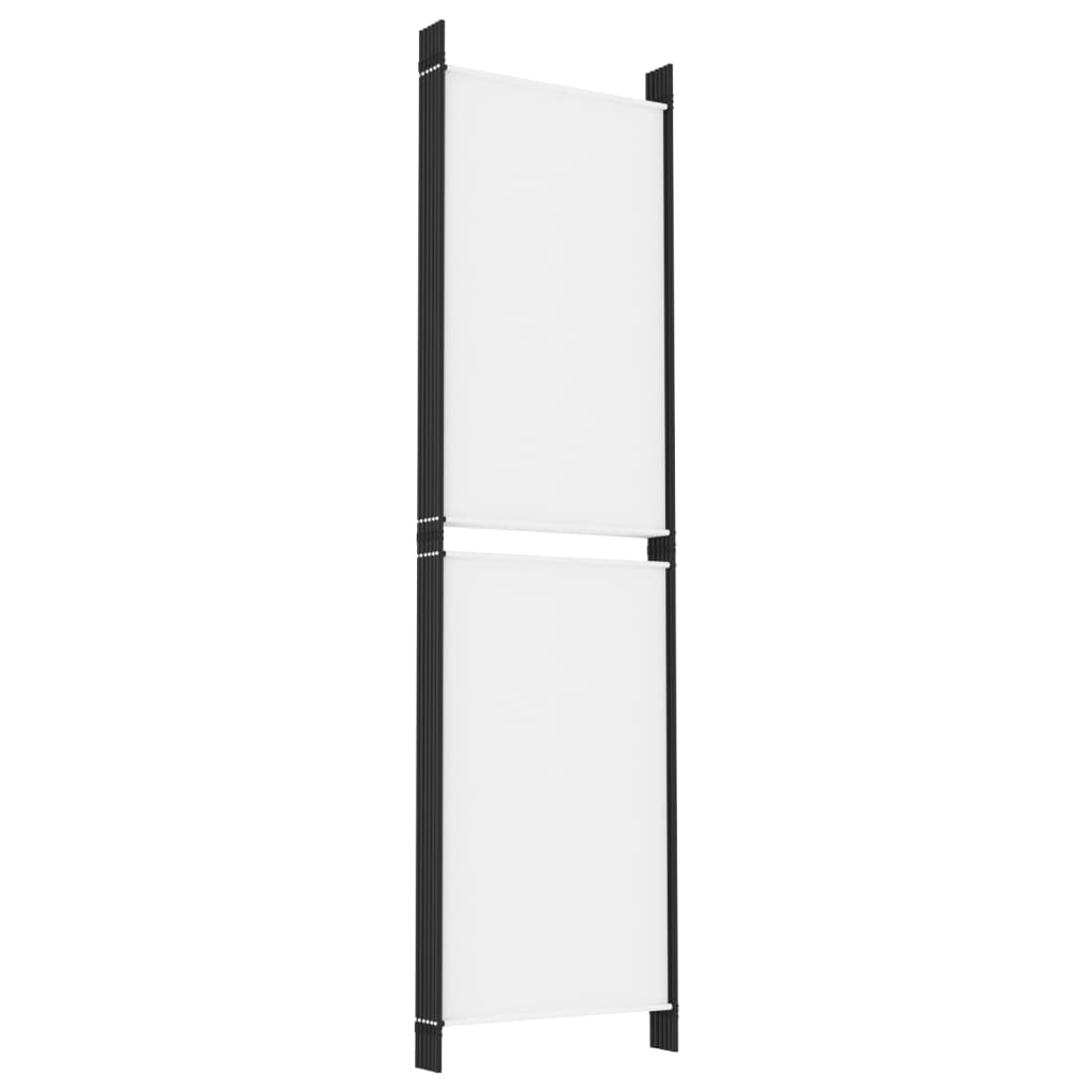 vidaXL 6-Panel Room Divider White 300x180 cm Fabric