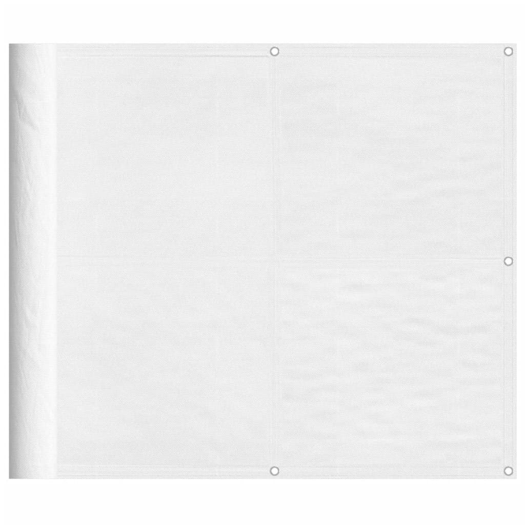 vidaXL Balcony Screen White 90x1000 cm 100% Polyester Oxford