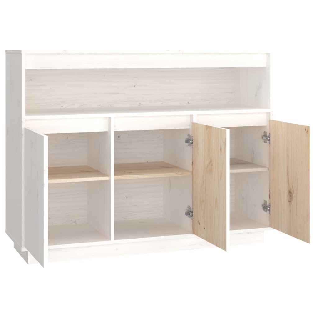 vidaXL Sideboard White 104.5x34x80 cm Solid Wood Pine