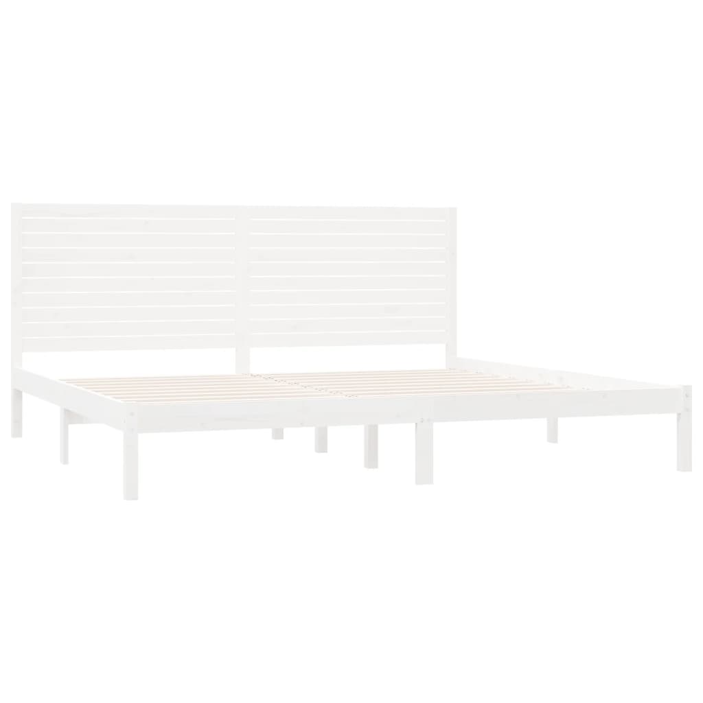 vidaXL Bed Frame White Solid Wood 200x200 cm