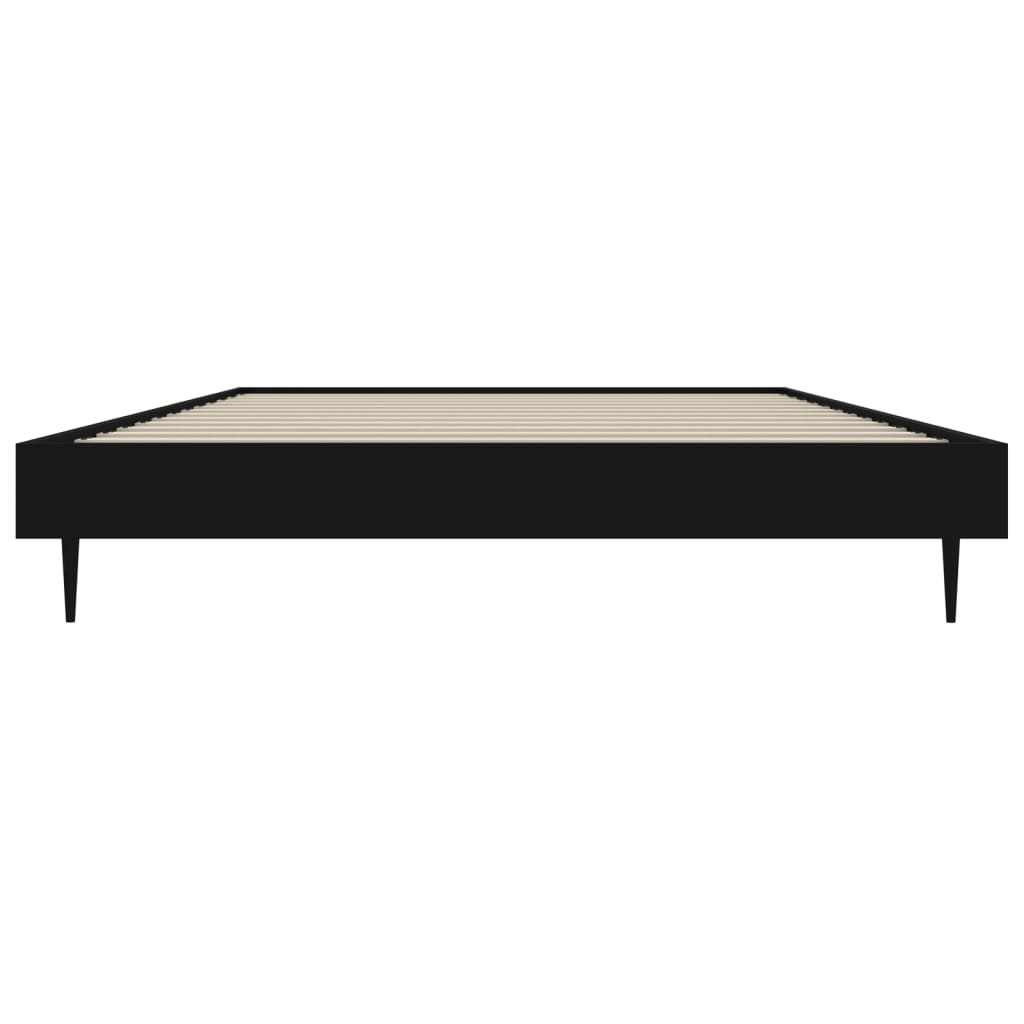 vidaXL Bed Frame without Mattress Black 90x200 cm Engineered Wood