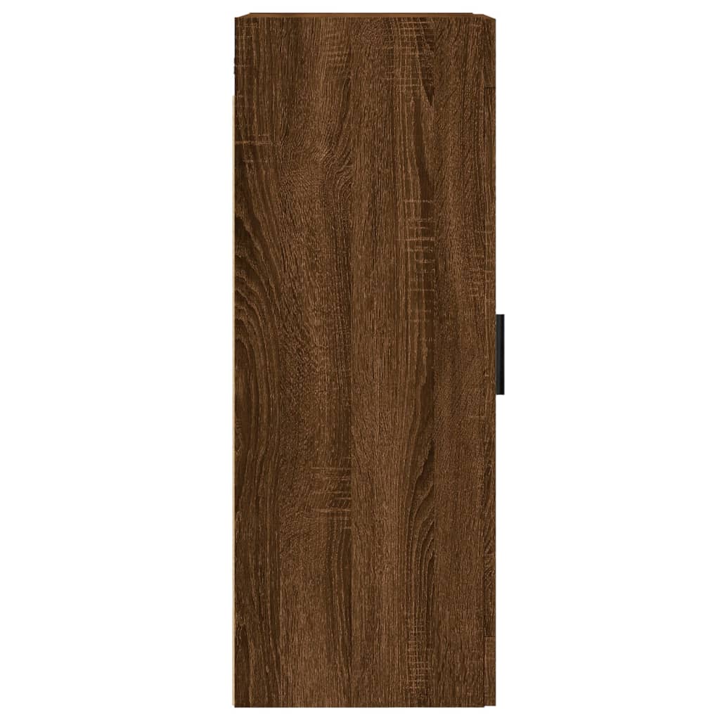 vidaXL Wall Mounted Cabinet Brown Oak 34.5x34x90 cm Engineered Wood