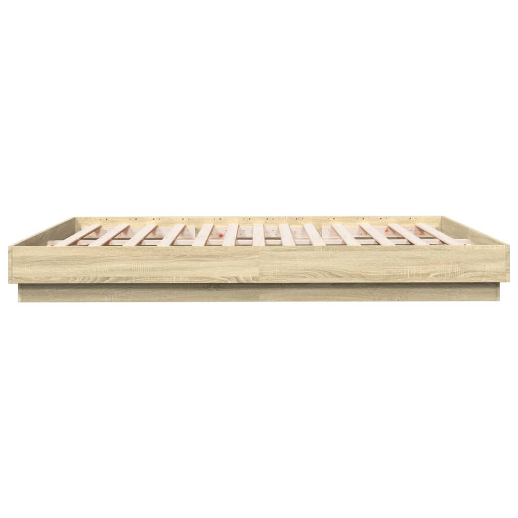 vidaXL Bed Frame without Mattress Sonoma Oak 200x200 cm