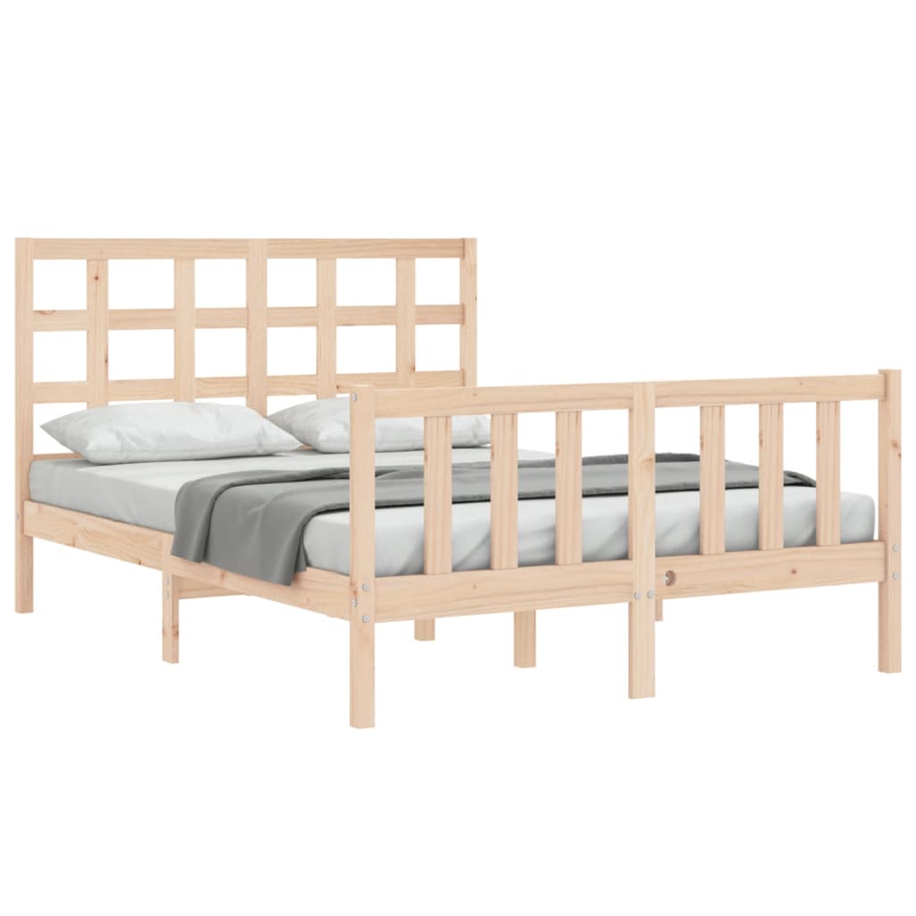 vidaXL Bed Frame without Mattress 140x200 cm Solid Wood Pine