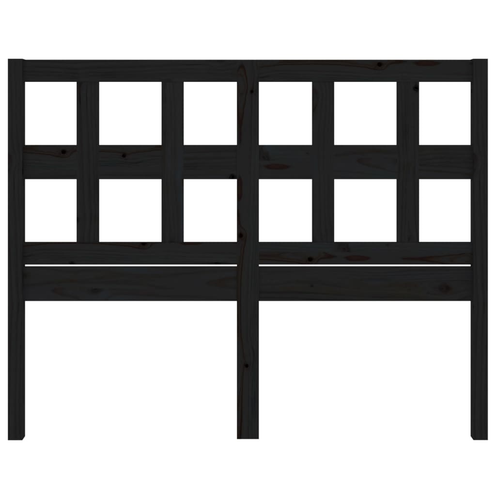 vidaXL Bed Headboard Black 185.5x4x100 cm Solid Wood Pine