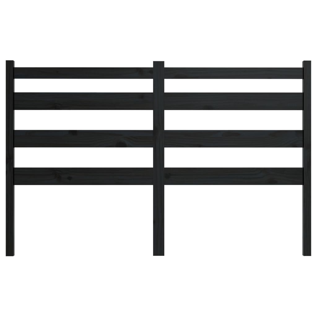 vidaXL Bed Headboard Black 166x4x100 cm Solid Wood Pine