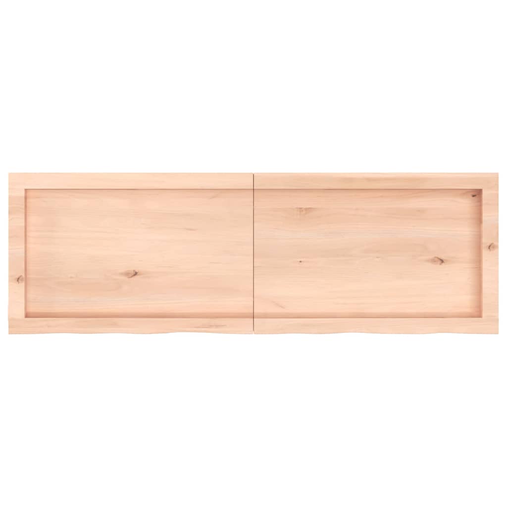 vidaXL Table Top 120x40x(2-4) cm Untreated Solid Wood Oak