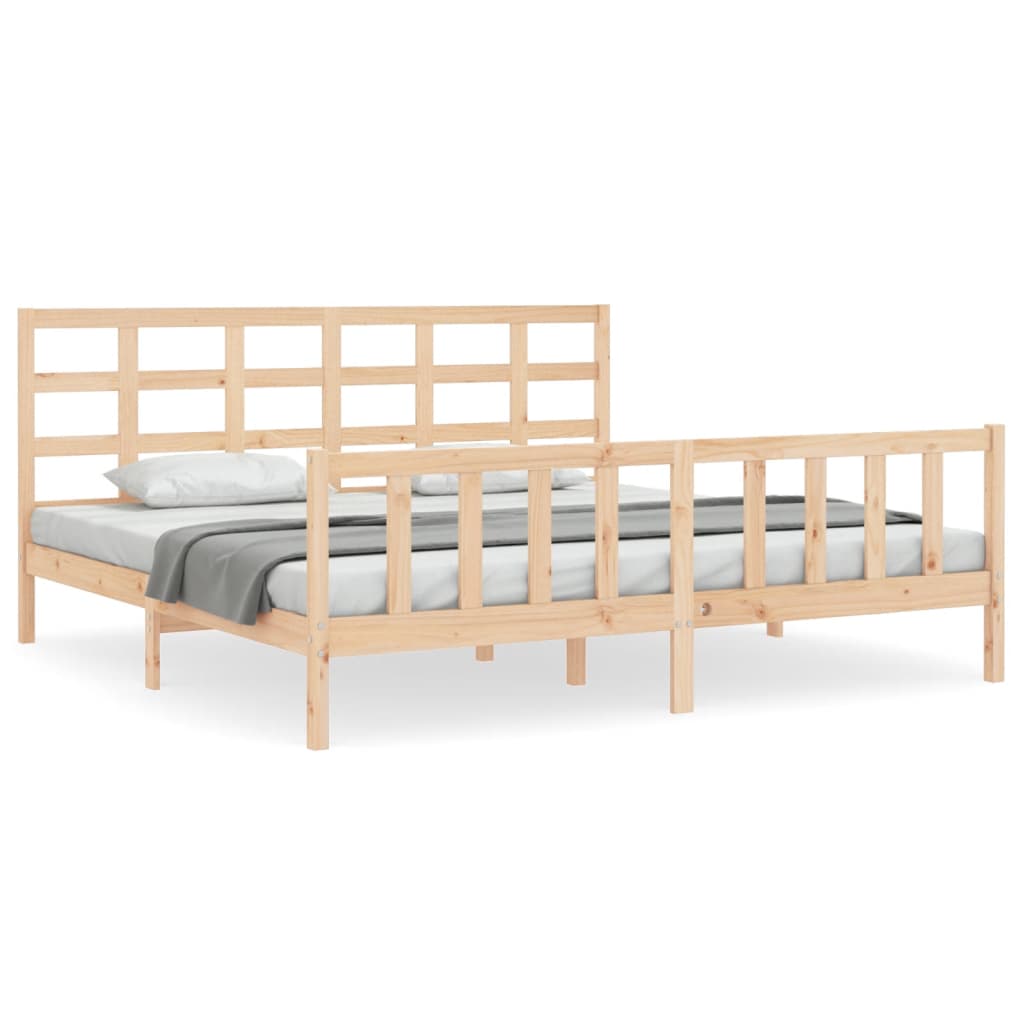 vidaXL Bed Frame without Mattress Solid Wood Pine