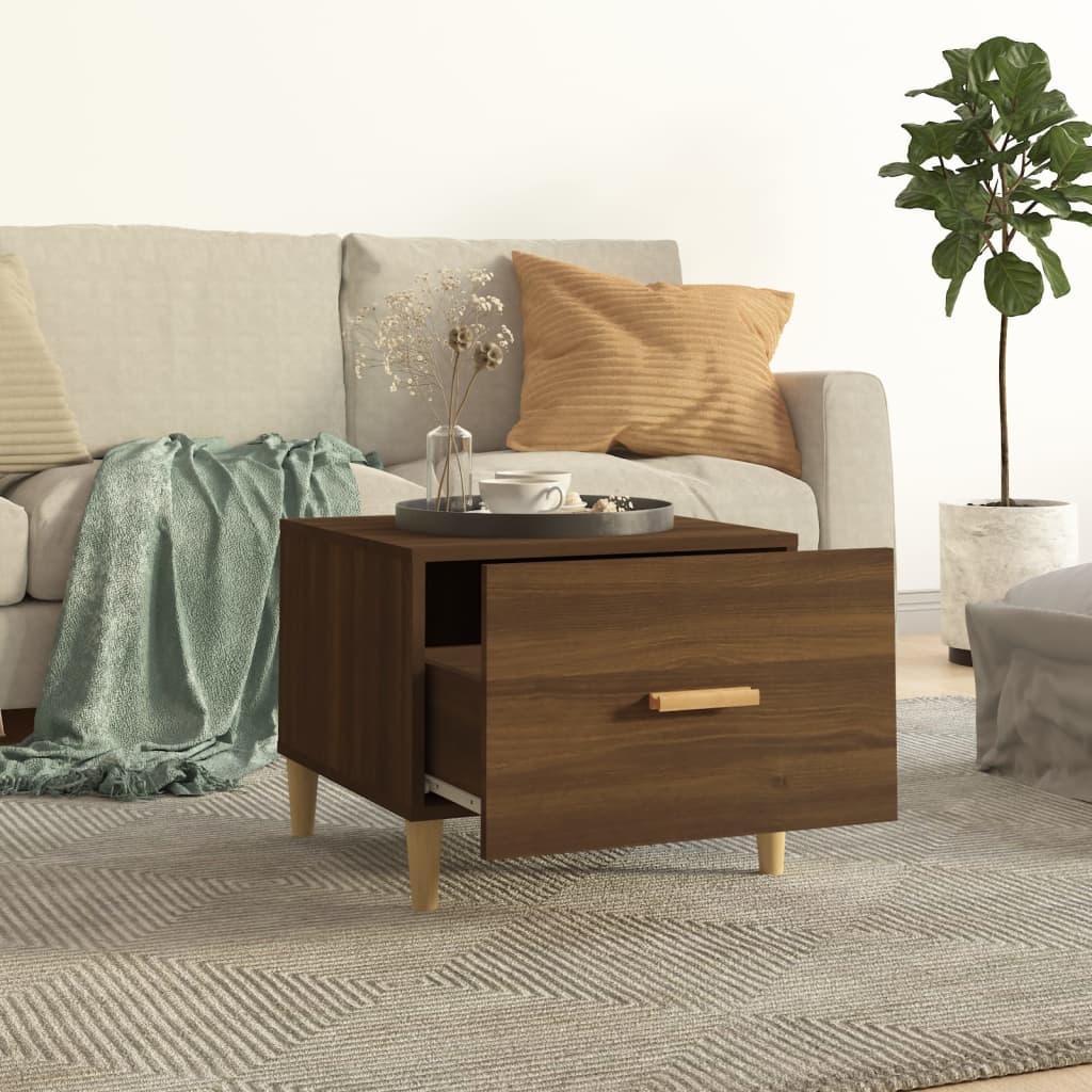 vidaXL Coffee Tables 2 pcs Brown Oak 50x50x40 cm Engineered Wood