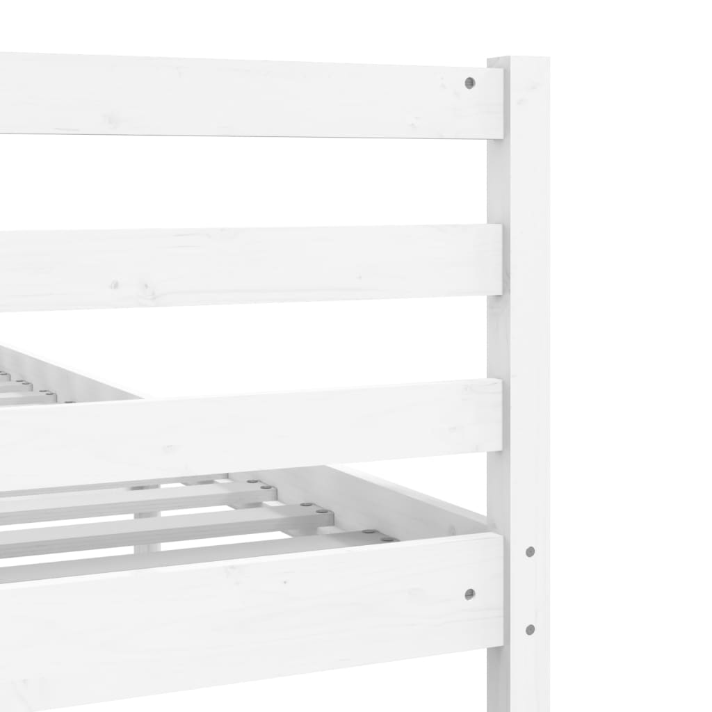 vidaXL Bed Frame without Mattress White 75x190 cm Small Single Solid Wood