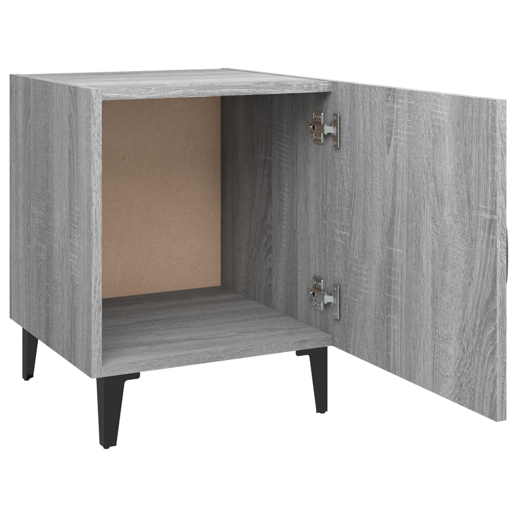 vidaXL Bedside Cabinets 2 pcs Grey Sonoma Engineered Wood