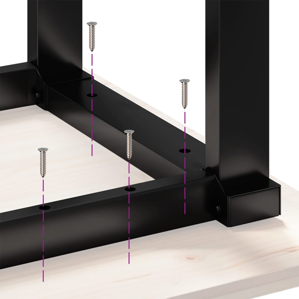 vidaXL Dining Table Legs O-Frame 140x60x73 cm Cast Iron