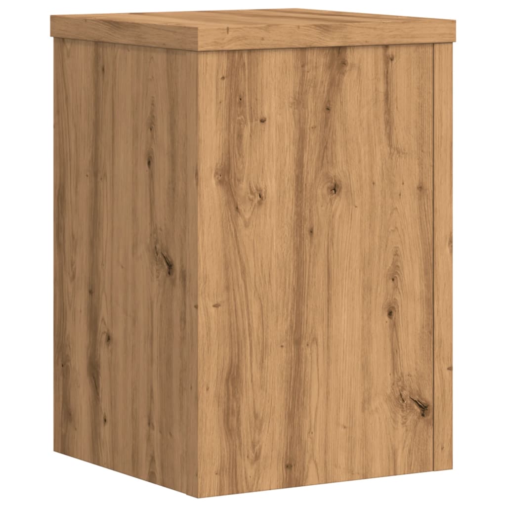 vidaXL Plant Stands 2 pcs Artisan Oak 20x20x30 cm Engineered Wood