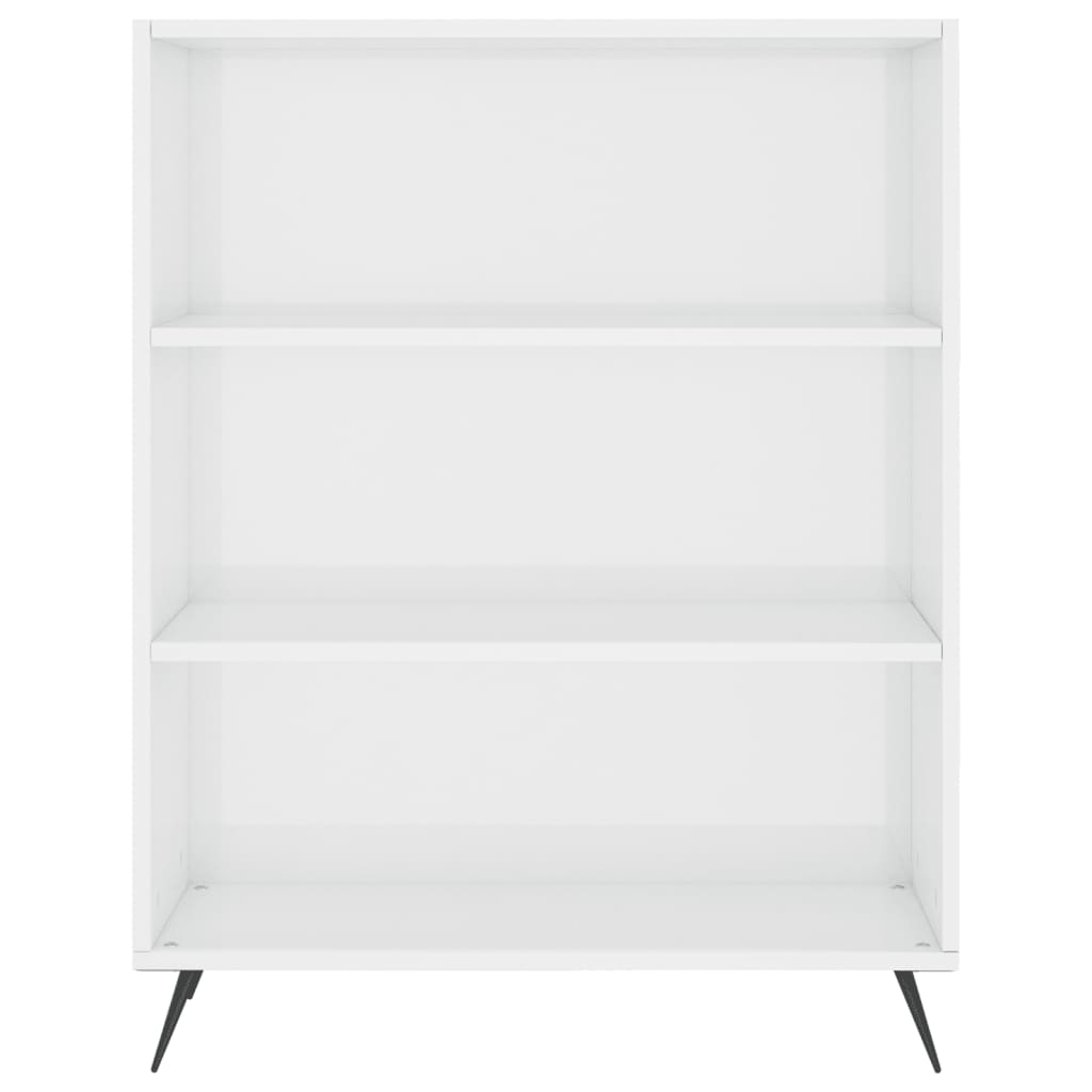 vidaXL Bookcase High Gloss White 69.5x32.5x90 cm Engineered Wood