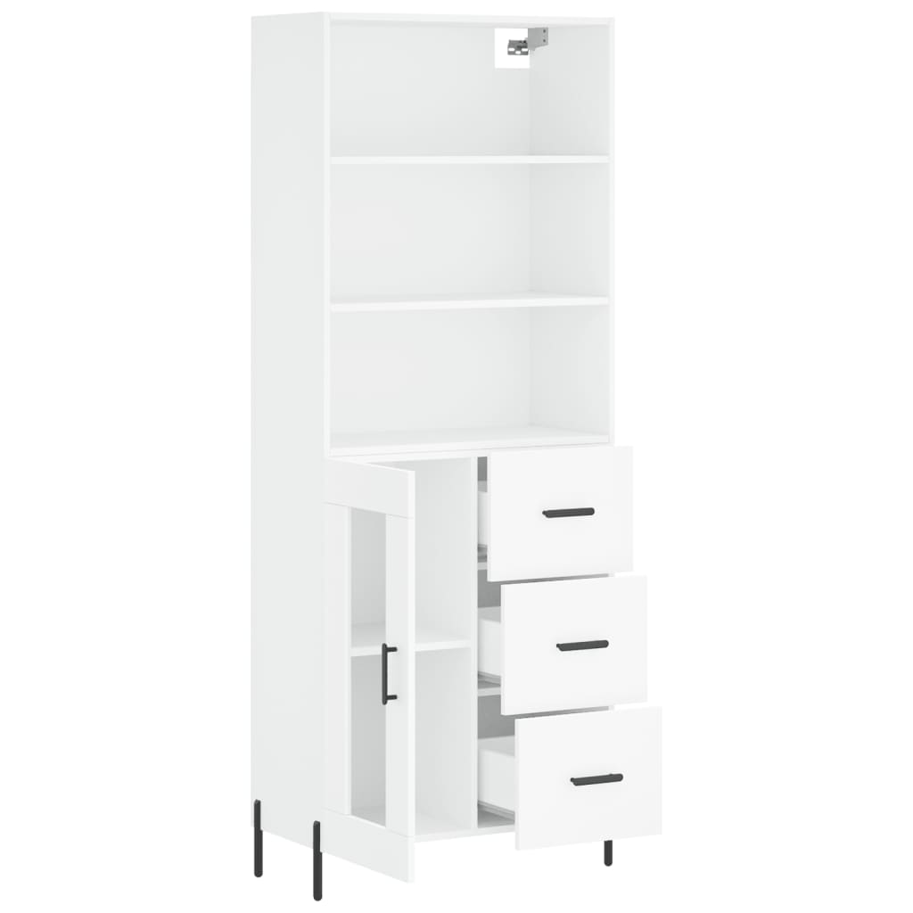 vidaXL Highboard White 69.5x34x180 cm Engineered Wood