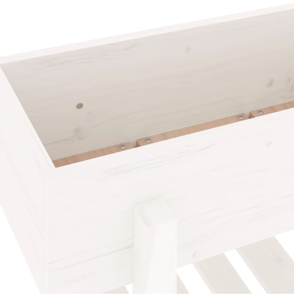 vidaXL Garden Raised Bed White 101x30x69 cm Solid Wood Pine