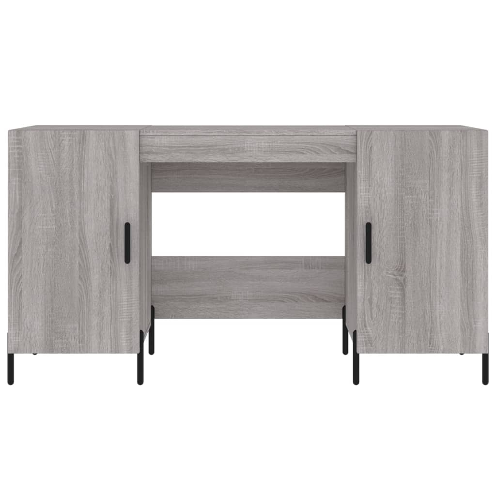 vidaXL Desk Grey Sonoma 140x50x75 cm Engineered Wood