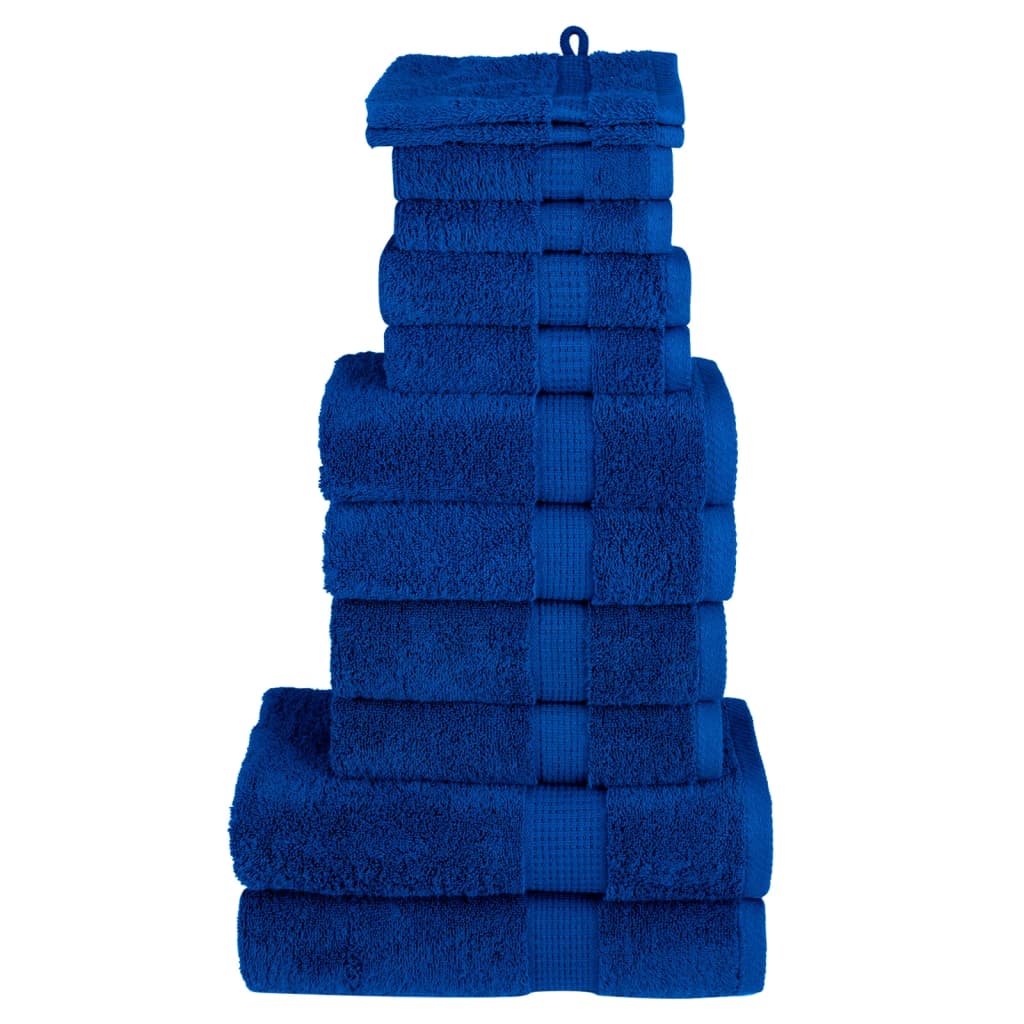 vidaXL 12 Piece Premium Towel Set SOLUND Blue 600 gsm