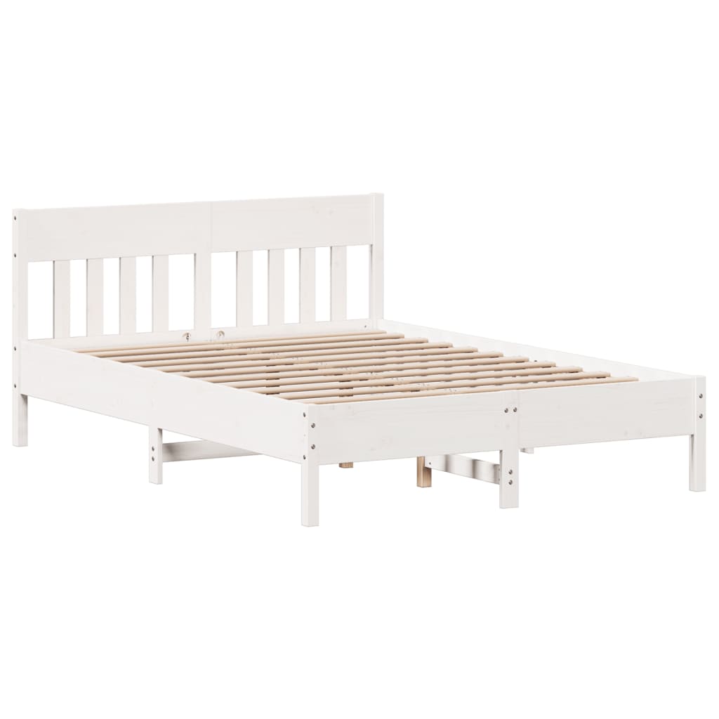 vidaXL Bed Frame without Mattress White 160x200 cm Solid Wood Pine