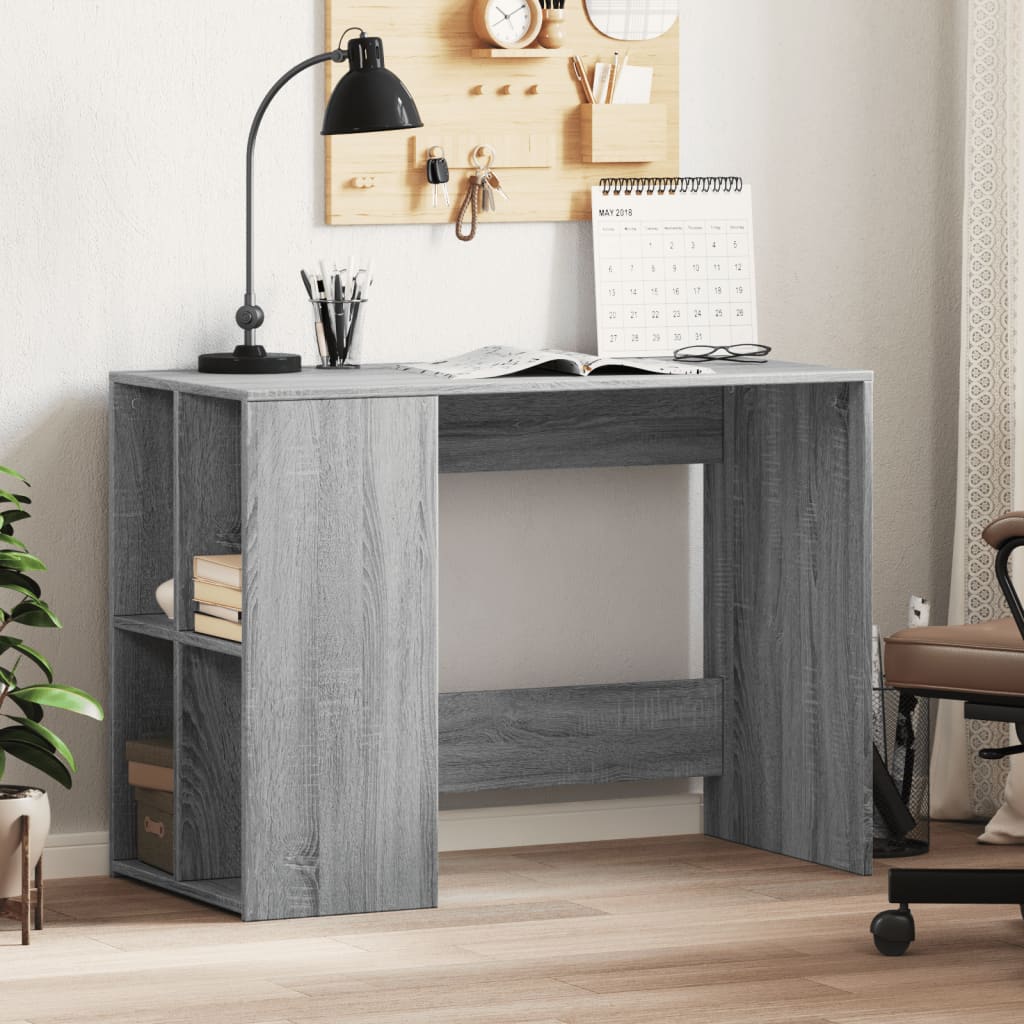 vidaXL Desk Grey Sonoma 102x50x75 cm Engineered Wood