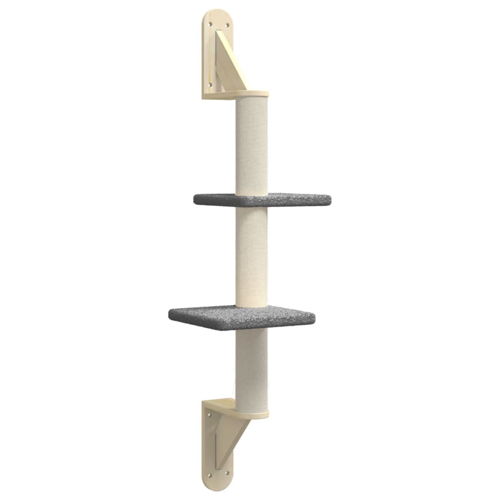 vidaXL Wall-mounted Cat Tree with Scratching Post Dark Grey 108 cm